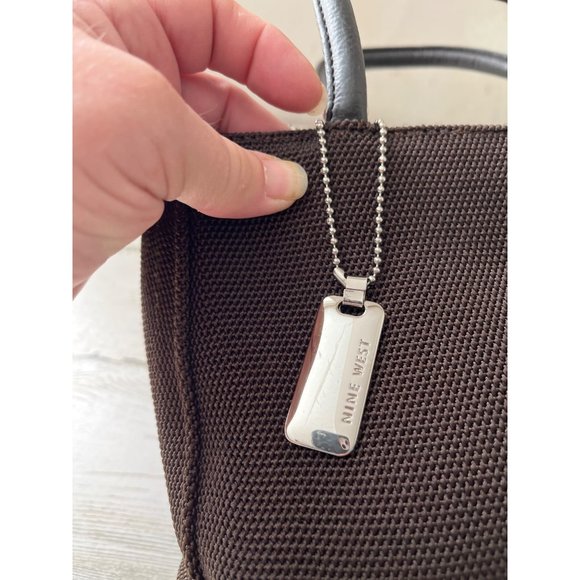 Nine West brown short handled zippered bag - Picture 2 of 9